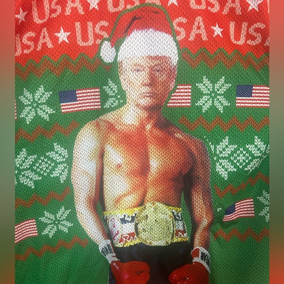 Trump boxing Christmas Sweater - Picture 2 of 2